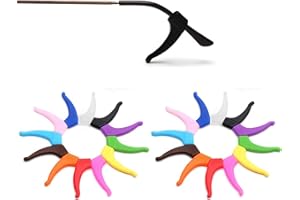 VILIA 12 pairs Eyeglasses Anti Slip Retainer Glasses Ear Hook Grip kids and Adults Silicone Anti Slip Holder For Glasses Piece Eyeglass Temple Tip(Multicolored)