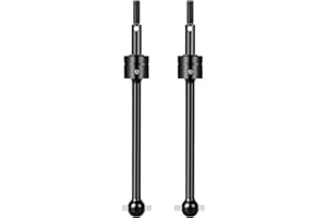 AXspeed 2pcs Steel Universal Front & Rear CVD Driveshaft Upgrade for 1/12 Tamiya TT02B Off-Road RC Cars(Black)