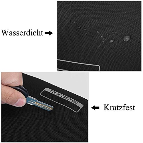 SOCKO 17,3 Zoll Mehrzweck Laptop Rucksäcke Reiserucksack Wanderrucksäcke College Studenten Rucksack Business Henkeltasche Aktentasche Schultertasche Umhängetasche mit Griffe und Tragriemen für 17 – 17,3 Zoll Laptop/ Notebook / Macbook Computer,Schwarz-Schwarz - 6