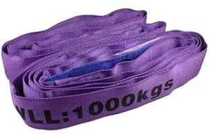 Westward Rope & Wire 1 Tonne Circular Lifting Sling - 1 Metre EWL, Violet, Polyester, Universal Fit, 39 Inches Length