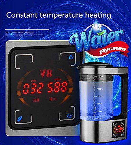 TTYY taza de agua enriquecida con hidrógeno ultra gran capacidad 2 l taza de la salud rica taza de hidrógeno microelectrolysis alta concentración LED display