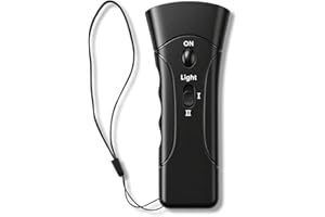 AIVANE Anti Dog Barking Device, 3 in 1 Bark Stopper Handheld Ultrasonic Dog Deterrent and Repellent Trainer with LED Flashlight for for Small/Medium/Large Dog Indoor Outdoor Training Tool