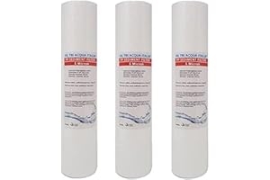 FILTRIACQUAITALIA Cartuccia Filtro A SEDIMENTI 10 Pollici Micron 5 per OSMOSI INVERSA DEPURATORE Acqua Set 3 Pezzi