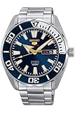 seiko diver 200m chronograph Blau und metallig Seiko Herren Analog Automatik Uhr mit Edelstahl Armband SRPC51K1