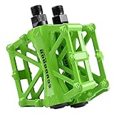 Mountain Bike Pedali in Lega di Alluminio Piattaforma per Strada BMX Biciclette Fixed Gear 9/16 Verde