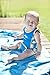 Baby wetsuit - Clown Fish - 12-24 months - BabywarmaTM - neoprene swimsuit opens flat & wraps round your baby