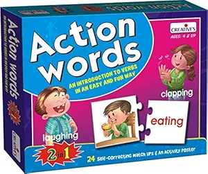 ?Action Words 2 in 1? An introduction to verbs in an easy and fun way for Children above 4 Years