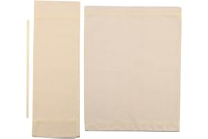 GORGECRAFT Chair Replacement Canvas Beige Casual Director Movie Chairs Covers Kit Seat and Back with Two Wooden Sticks Easy to Clean for Makeup Cloth Home Supplies Picnic Fishing Medium Size