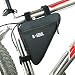 Produktbild LIANA IRWIN Fahrradtasche Rahmen Werkzeugtasche -  20 cm x 18,5 cm Dreieck Satteltaschen,Klettverschluss installieren, Oxford Tuch leicht zu reinigen (Schwarz)