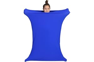 Sensory Owl Full Body Sock - ADHD, Autism Stress and Anxiety Relieve - Deep Pressure Stimulation - Sensory Exercise Therapy Toy - Strong Super Soft Lycra Wrap - Blue, Size XXL