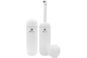ZEY LUXE Portable Bidet for Travel - Peri Bottle for Postpartum Care - Handheld Sprayer for Women & Men - Large Personal Hygiene Cleaning Bottle, 380ml, White
