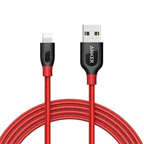 Anker PowerLine+ Lightning Cable iPhone Cable(6ft) Durable and Fast Charging Cable [Aramid Fiber & Double Braided Nylon] for iPhone 7 6s 6 SE, iPad and More