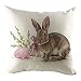 Produktbild Makefortune Kissenbezug 45x45cm,Ostern Schlafsofa Dekoration Festival Kaninchen Kissenbezug Kissenbezug Kissen Hülle Zierkissenbezüge für Wohnzimmer, Sofa, Schlafzimmer