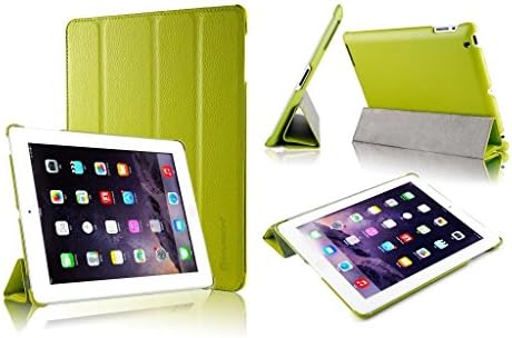 Invision® iPad 2 3 &amp; 4 Smart Case Cover - Front and Back Protection With Magnetic Auto Wake/Sleep Function - Superior Design Features - Premium Quality PU Leather With Microfiber Inner Lining - Independently Recommended by "Which?" Magazine (iPad 2 3 4 Cover Green)