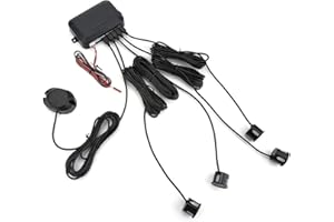 GUGXIOM Sistema de radar de respaldo de marcha atrás para aparcamiento de coche, Kit de radar de marcha atrás con sensor de aparcamiento de coche, sistema de sonda de indicador de sonido de advertencia, 12 V