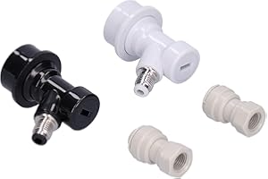 YCTZE Connettore Con Blocco A Sfera, Adattatore Con Blocco A Sfera 5/16In 3/8In ‑1/4In Accoppiatore Per Fusti Di Birra A Sgancio Rapido Per Cornelius Corny Keg