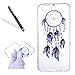 Produktbild Silikon Hülle für Huawei P10,Cover für Huawei P10 Handyhülle,Leeook Ultradünn Flexibel Transparent Silikon Bumper Case Schutzhülle Schön Blau Feder Traumfänger Muster Crystal Clear Weich Durchsichtige Premium TPU Silikon Rückschale Fall-Abdeckung Back Cover Handyhülle Tasche Schale Etui für Huawei P10+1xSchwarz Eingabestift-Blau Feder Traumfänger