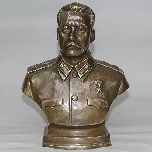 YUNHAO8'' Russian Leader Joseph Stalin Bust Bronze Statue