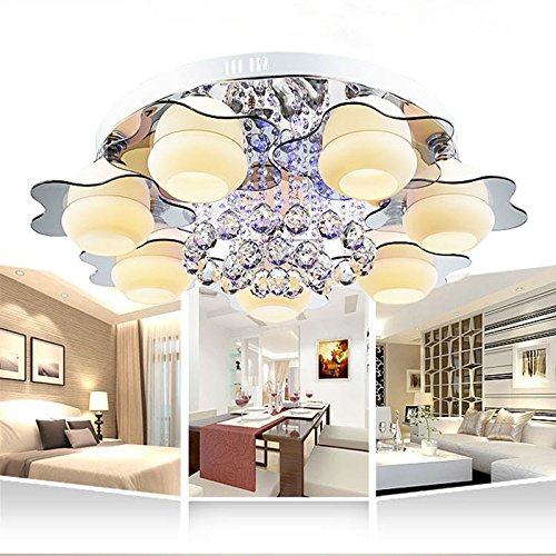 Preisvergleich Produktbild Kristalllampe minimalistische Wohnzimmer Lichter LED-Deckenkreisschlafzimmerstudie Lampe 7 Gre 800 * 400 Ferngesteuerte Schalter E27 Lampenfassung