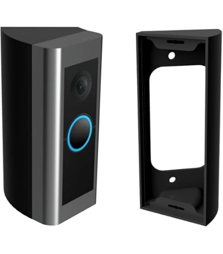 Mars Outpost Angle Mounting Bracket Wedge 45 Degrees For Wired Video Doorbell Pro/Pro2 Slim Strong 45° Corner Tilt Adapter Left/Right Mount Cable Hardwired WiFi Camera Chime Holder Kit Made In UK - Foto 11