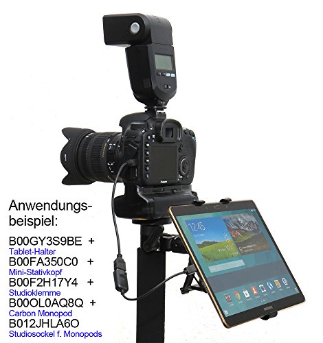 Photecs Tablet-Stativ-Adapter Typ1 mit 1/4″ Zoll Gewinde, Tablet Ständer, Universal Tablethalter für Tablets bis 21cm - 7