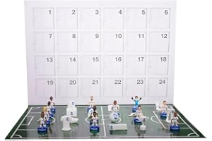 BANDAI, Minix Collectible Figurines, Super Pack Real Madryt, kalendarz adwentowy z 12 graczami i 12 niespodziankami, pomysł na prezent dla dzieci i dorosłych, fanów piłki nożnej (MN17348)