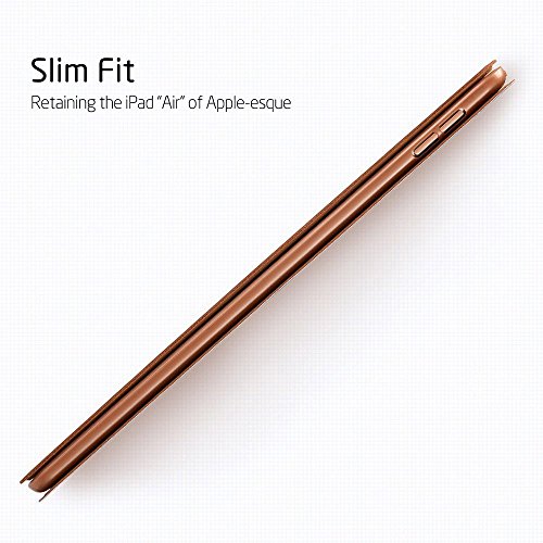 Neues iPad 2017 iPad 9.7 Zoll Hülle, ESR® Städtisch Serie Cover Auto aufwachen / Schlaf Funktion Smart Case und Einstellbarem Blickwinkel Funktion Schutzhülle für Neue iPad 9.7 2017 (Braun) - 9