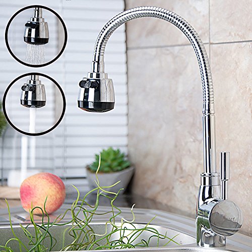 360° schwenkbar Profi Küchenarmatur /Wasserhahn Mit Brausekopf / Armatur für Küche Hochdruck Einhebel / Spültischarmatur Einhandhebelmischer Wasserhahn 111
