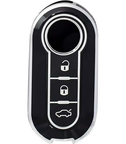 COVER CHIAVE GUSCIO + TASTI TASTINI IN GOMMA COMPATIBILE CON FIAT 500 GRANDE PUNTO EVO BRAVO PANDA 500L LANCIA Y YPSILON MUSA DELTA SCOCCA BIANCO + Video Tutorial Esplicativo Per Il Montaggio