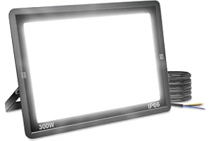 Blivrig 300W Faro LED da esterno Bianco Freddo 6000K, 30000LM Faretto LED Parete, IP66 Impermeabile Fari LED per Casa Cortile Giardino Palestra Garage