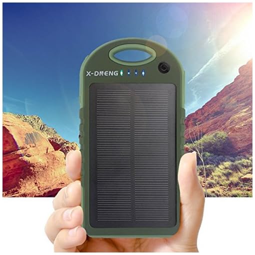 Power Bank Con Pannello Solare 12 - Caricatore Portatile Esterno Ad Alta Capacità, Arancione, Per Cellulare E Dispositivi USB - 2