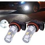 TUINCYN H11 H8 H9 LED Fog Light Bulb DRL Lamp Replacement 2835 21SMD 6500K Extremely Bright Led Auto Driving Daytime Running Lights 10.5W DC 12V (2-Pack)