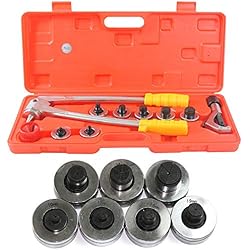 10mm-28mm Dilatation de tuyau en cuivre d'extension de tube Unités métriques, Tube Expander Tool Kit Plumbing Air Conditioner Copper Pipe Expander Cutter + Case