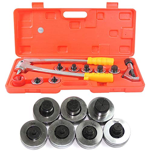 10mm-28mm Dilatation de tuyau en cuivre d'extension de tube Unités métriques, Tube Expander Tool Kit Plumbing Air Conditioner Copper Pipe Expander Cutter + Case