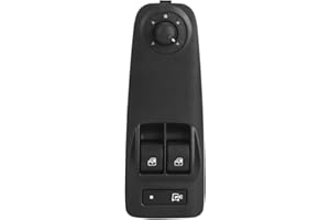 QUNCLAY Yctze Interruttore Alzacristallo Elettrico, Sostituzione dell'interruttore di Controllo dell'alzacristallo Elettrico per 735487419, 6490.X9 per Fiat Ducato Fensterheber, Touch, On-off-on, Nero