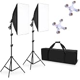 FototekFotoğraf 50x70cm Softbox 4 Duylu Ikili S&uuml;rekli Işık Seti Foto Video &Uuml;r&uuml;n &Ccedil;ekim Makyaj 50x70 Softbox &Ccedil;antalı