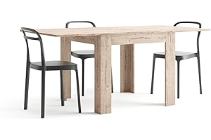 Mobili Fiver, Square extendable dining table, 90x(180) x90 cm, Eldorado, Oak, Made In Italy