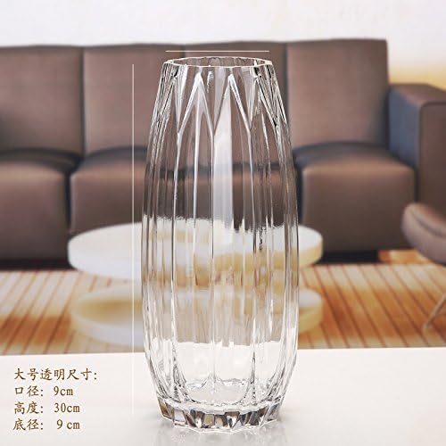 ZHFC Home Decor ZHFC-What makes transparent color small glass vase type household decoration flower Fuguizhu hydroponic flower vase in the living room, Large transparency