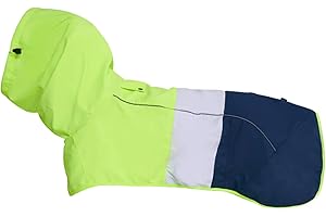 Spark Paws Płaszcz przeciwdeszczowy dla psa, wodoodporna, wiatroszczelna kurtka przeciwdeszczowa, dla małych, średnich i dużych psów, odblaskowy, oddychający, zakrycie całego ciała, suchy kombinezon -