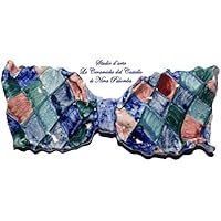 Nœud papillon en Ceramique Ligne Classique Fabriqué et Peint à la main par "Le Ceramiche del Castello di Nina Palomba" Pièce Unique Made in Italy Dimensions L 12,5 x H 5 cm