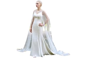 LUXYLEI Capa Larga De Tul para Novia, Capa De Velo De Boda, Envolturas Nupciales, Longitud De Catedral, Capas De Boda, Chal, Encogimiento De Hombros