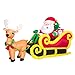 Produktbild Aufblasbarer Weihnachtsmann mit Schlitten & Rentier große Weihnachtsdeko selbstaufblasend Christmas Airblown