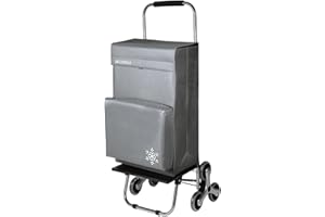 DECODEKO Carrito de la Compra Plegable de 50L con Compartimento Refrigerante, Carrito de Playa 6 Ruedas y Opción de 2 Ruedas, Carro Compra Ideal para Supermercado (6 Ruedas Gris)