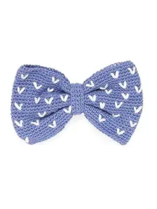 The Pawpstar Co. by Aditya Birla New Age Crochet Bow Tie for Dogs (Large, Blue Crochet)