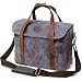 Produktbild Canvas Aktentasche Umhängetasche Waxed Segeltuch Laptoptasche 15.6 Zoll für Herren Grau