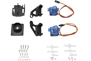 Elantoexis 1Set Dual Axle Servo Gimbal Anti-Vibration Camera Platform Mount PTZ Pan/Tilt with 2PCS 9G Servo Replacement with 2PCS 9G Servo for FPV Drone Assembly
