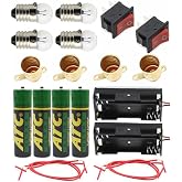 Seri ve Paralel Basit Elektrik Devresi 1 Paket Deney Seti Sarı Mini Duy 4 Adet Mini Ampul 4 Adet Anahtar İş Eğitimi Seti