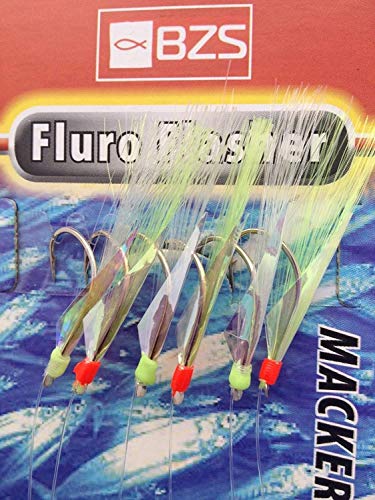 bzs 10 paquets d'Fluro pour clignotant maquereau plumes