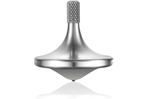 LOQATIDIS Hochwertiger Präzisions-Titankreisel, Lange Drehzeit von mehr als 10 Minuten, perfektes Gleichgewicht, verschleißfest, tropffest, Nicht rostend (Windgott Silber)