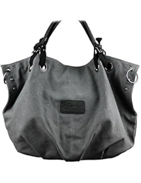 Canvas Tasche Shopper Umhängetasche Damentasche Handtasche aus Baumwollstoff Bag Street Neues Modell 2016 - präsentiert...